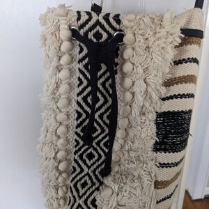 World Market drawstring bucket bag